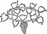 Grape Coloring Leaves Printable Supercoloring Pages Clipart Color sketch template