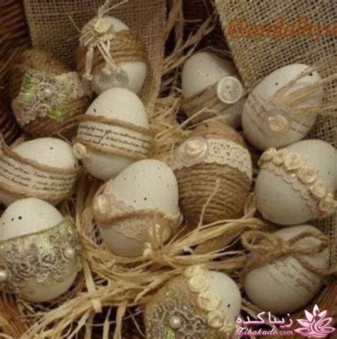 امسال تخم مرغ های عید را جور دیگر تزیین کنیم ساخت تخم مرغ گچی زیباکده