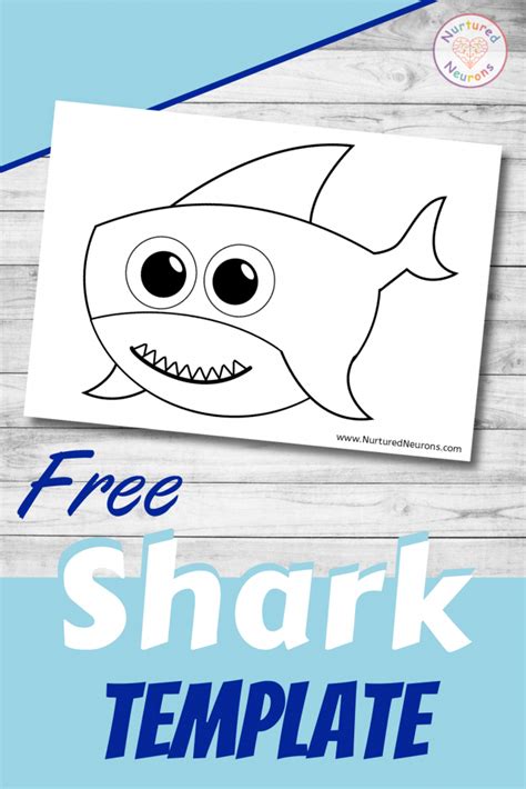 cute shark template great  preschool crafts nurtured neurons