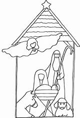 Jesus Coloring Pages Nativity Baby Simple Christmas Sheets Print Colouring Kids Manger Angel Colour Santa Scene Rocks Kneeling Mobile Template sketch template