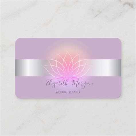 elegant modern professional lotus flower business card zazzlecom