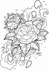 Tattoo Rose Skull Snake Tattoos Coloring Pages Roses Designs Detailed Deviantart Adult Printable Sheets Mandala Drawing Book Dragonfly Floating Tattoodaze sketch template