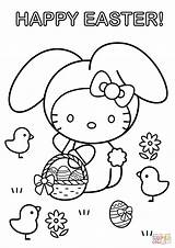 Easter Coloring Kitty Hello Pages Happy Printable Preschool Color Print Paw Patrol Worksheets Sheets Kids Basket Cartoon Disney Colouring Online sketch template