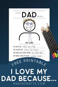 love  dad printables printables mad  crafts