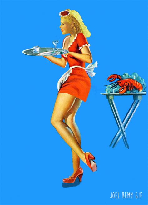 Vaughan Bass Fresh Lobster Vintage Pinup Vintage Humor 