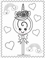 Coloring Lollipop Lollipops Thepurplepumpkinblog Unicorns Kolorowanki Cake Noms Num Rainbows Przedszkole Rysować Mandale Patrones Szkice Jednorożec sketch template