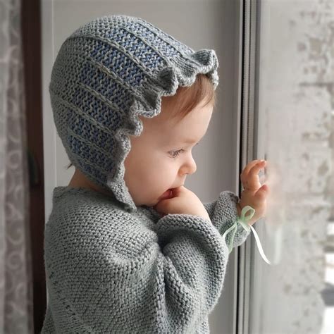 pattern baby bonnet knit hat pattern knitting patterns knit etsy