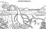 Kronosaurus Drawing Prehistoric Jurassic Kids Reptile Aquatic Categorias sketch template