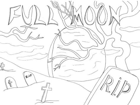 halloween full moon colouring sheet teaching resources