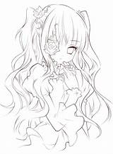Anime Lineart Line Drawing Deviantart Painter Coloring Pages Manga Drawings Cute Girls Sketch Locura Hermosa Kawaii Girl Color Sketches Chibi sketch template
