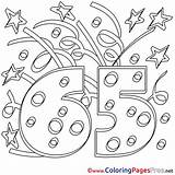 65 Birthday Coloring Happy Pages Years Sheet Title sketch template