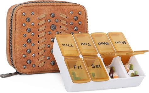 amazoncom weekly pill organizer box case cute travel pill vitamin