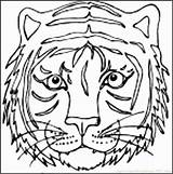 Coloring Tiger Mask Face Pages Printable Template Drawing Color Head Animal Siberian Print Tigers Er Animals Getdrawings Sketch Sampletemplatess Getcolorings sketch template