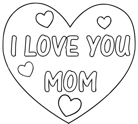 mom valentine coloring page  printable valentines day coloring