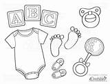 Coloring Baby Pages Printable Onesie Drawing Template Clipart Shower Kids Colouring Sheets Printables Drawings Unisex Choose Items Printablecuttablecreatables Clip Toys sketch template