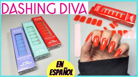 dashing diva gloss gel nail strips tutorial en espanol como aplico