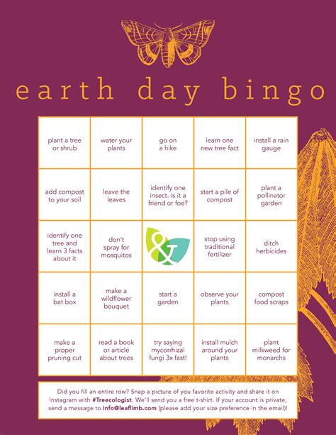 earth day bingo  printable