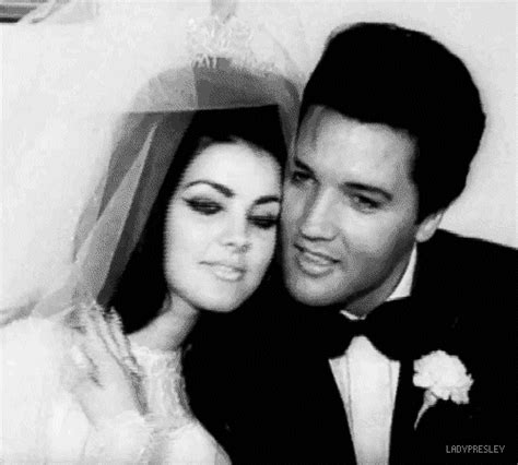 elvis and priscilla presley during the nationwide press conference