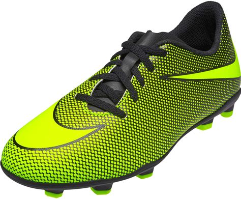 nike jr bravata ii fg boys black green athletic soccer cleats shoes walmartcom