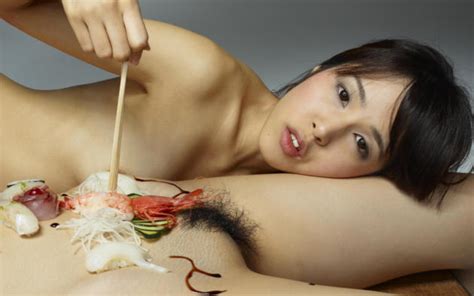 wallpaper konata lulu japanese asian sushi food eating haired pussy boobs tits dark