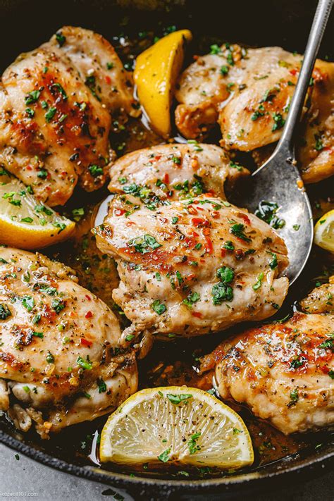 time  baked lemon chicken thighs easy recipes    home
