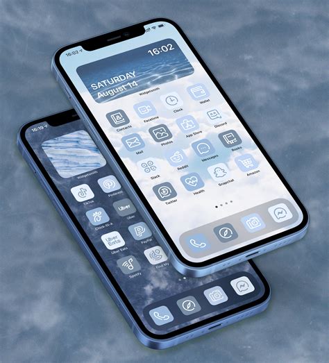 light blue app icons  ios  android  aesthetic baby blue icons