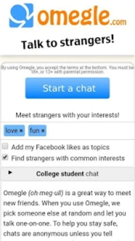 Talk To Strangers App Omegle
