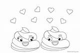 Poop Coloring Emoji Pages Heart Printable Sheets Kids Template Color Print Adults Bettercoloring sketch template