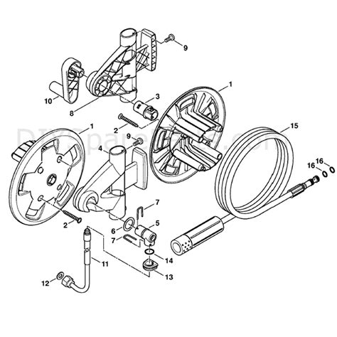 stihl    pressure washer    parts diagram hose reel