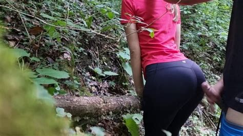 She Begged Me To Cum On Her Big Ass In Yoga Pants While Hiking Almost