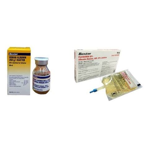 baxter human albumin injection rs 4200 pack taj distributors id