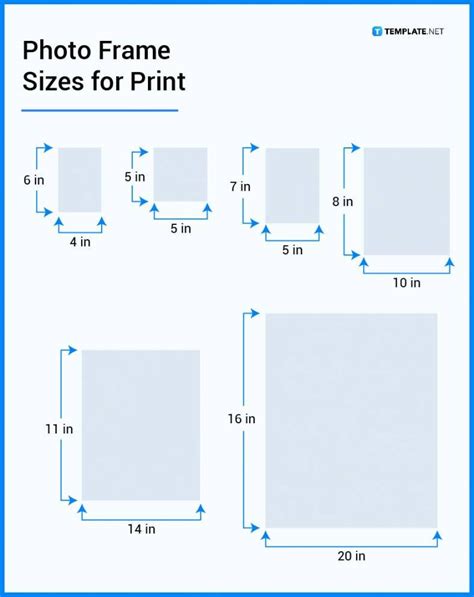 photo frame sizes dimension inches mm cm pixels