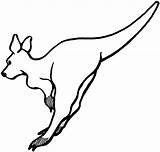 Kangaroo Coloring Pages Clipart Outline Color Kids Leaping Print Kangaroos Drawing Cliparts Baby Simple Animals Canguro Para Hopping Colorear Printable sketch template