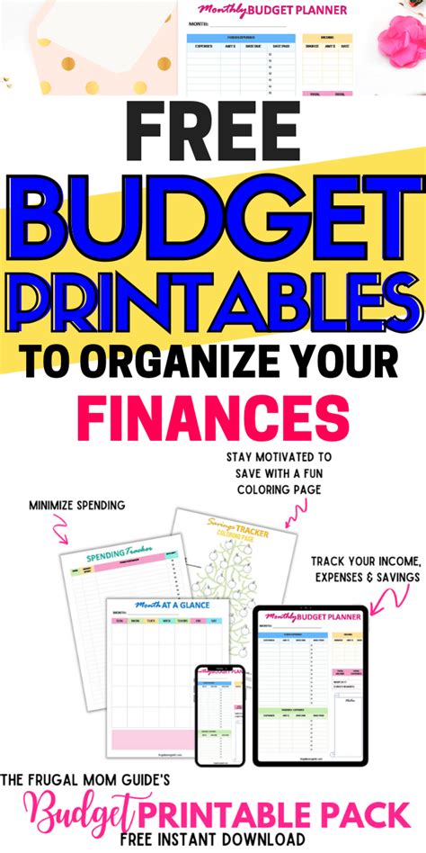budget printable pack  frugal mom guide  budget printables