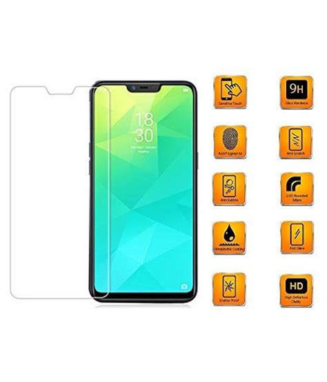 oppo f15 tempered glass screen guard by realco high quality material