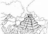Tikal Piramides sketch template