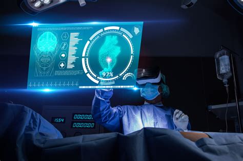 Doctor With Virtual Reality In Operation Room In Hospital Surgeon