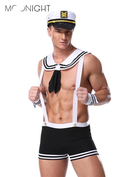 Moonight New Men Sexy Sailor Costume Hot Erotic Sexy Slim Fit Seaman