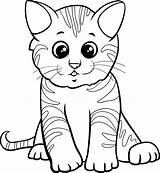 Kolorowanki Koty Kotek Drukowania Tygrysek Mały sketch template