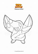 Pokemon Drilbur Shieldon Supercolored Coloriage sketch template