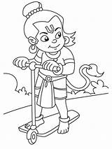 Hanuman Coloring Sketch Lord Template Pages sketch template