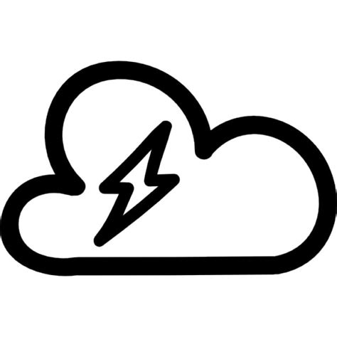 thunderstorm hand drawn weather symbol icons