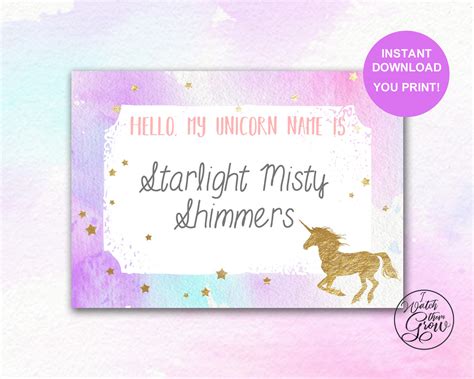 unicorn  tags printable unicorn  stickers unicorn etsy canada
