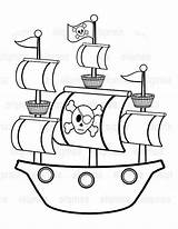 Pirate Ship Coloring Drawing Pages Easy Simple Sunken Kids Pearl Ships Drawings Sketch Boat Printable Crafts Getdrawings Harbor Clipart Caravel sketch template