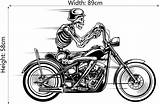 Motorcycle Skeleton Bike Drawing Biker Tattoo Tattoos Choose Board Skull Motorrad sketch template