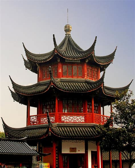 buddhist pagoda shanghai china photograph  christine