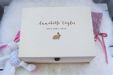 personalised wooden baby keepsake box