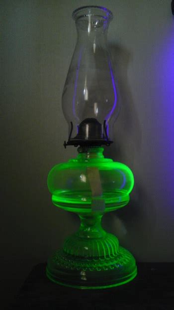 unique green uranium glass oil lamp collectors weekly