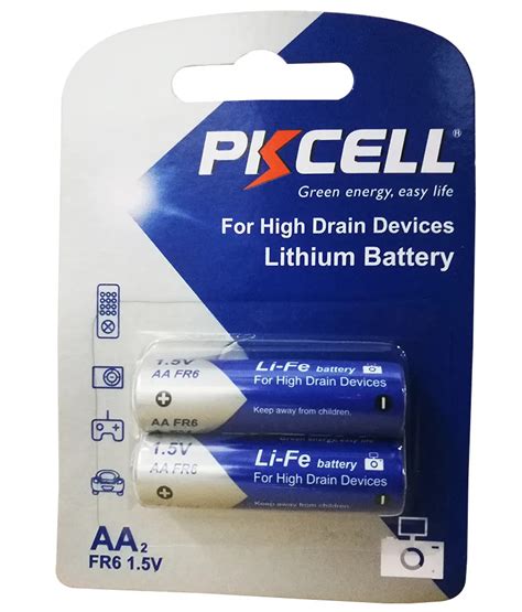 high quality  fr rechargeable aaa aa lithium battery mah fr  high drain devices