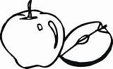 Coloring Pages Apple Printable Kids Fall Apples Core Color Print Clipart Getcolorings Clipartbest Leaf sketch template